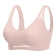 thumbnail image 1 of Mgmyaa Bras for Women Solid Color Back Buckle Thin Style Ventilate Bra Wireless Bras, 1 of 6