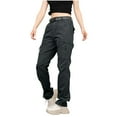 thumbnail image 1 of Mgmyaa Cargo Pants for Women Windproof Waterproof Elastic Waist Outdoor Straight Leg Casual Multi Pockets Work Pants, 1 of 8