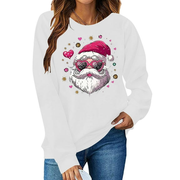 Mgmyaa Christmas Sweatshirt for Women Light Sweatshirts Long Sleeve Shirts Crewneck Pullover Tops
