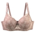thumbnail image 1 of Mgmyaa Embossed Underwire Push-Up Full-Figure Bra Women's Solid Color Bra with Hook & Eye Soft Skin-Friendly Fabric B Cup C Cup, 1 of 9