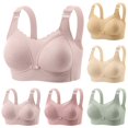 thumbnail image 1 of Mgmyaa Embossed Wireless Push-Up Bralette Women's Solid Color Bra with Hook & Eye Soft Skin-Friendly Fabric Ruffle Detail, 1 of 9