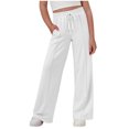 thumbnail image 1 of Mgmyaa Girl's Wide Leg Pants Kids Plus Elastic High Waist Casual Pants Long Trousers with Pockets, 1 of 6