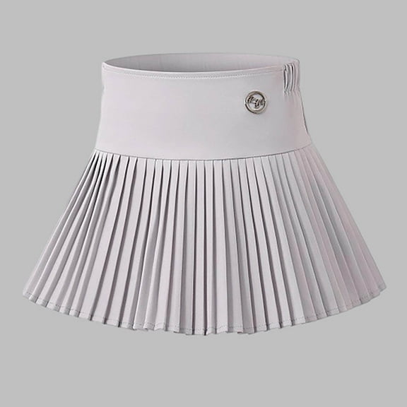 Mgmyaa Girls' Athletic Skorts with Built-in Shorts & Pockets - Stretchy Tennis Pleated Skirt for School Uniform 3-15 Years