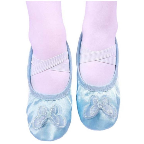 Mgmyaa Girls Ballet Dance Shoes with Soft Sole, Lace-Up Free Design for Exercise and Body Shaping, Comfortable for Dance Practice