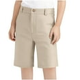 thumbnail image 1 of Mgmyaa Girls Bermuda Shorts Above-the-Knee Length Pockets Solid Dress Long Chino Shorts for Kids Casual Walking, 1 of 8