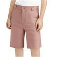 thumbnail image 1 of Mgmyaa Girls Bermuda Shorts Above-the-Knee Length Pockets Solid Dress Long Chino Shorts for Kids Casual Walking, 1 of 8