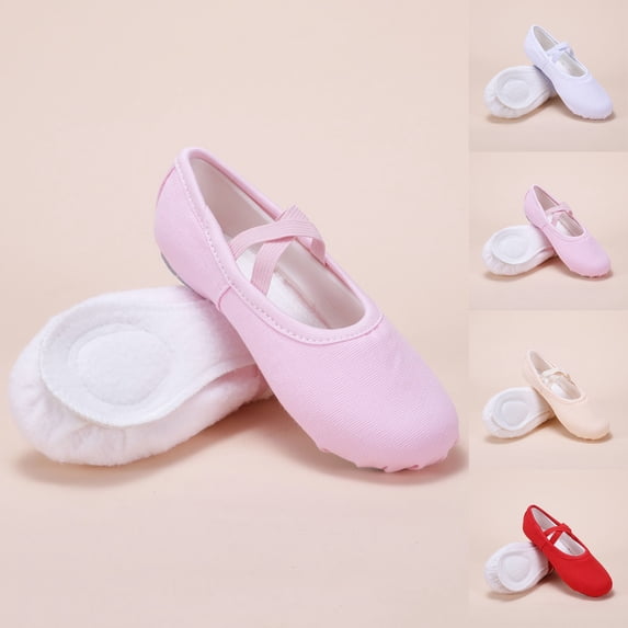 Mgmyaa Girls Casual Ballet Flats Slip-On Closed Toe Adjustable Straps Flat Heel for Toddlers & Kids Ages 2-12
