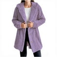 thumbnail image 1 of Mgmyaa Girls Fleece Hooded Cardigan Jacket, Long Sleeve Button Up Warm Coat Size 9-15Y, 1 of 5