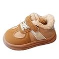thumbnail image 1 of Mgmyaa Girls Fleece Soft Soled Sports Shoes British Style Casual Fashionable Warm for Toddler Little Kid, 1 of 5