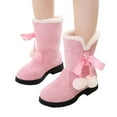thumbnail image 1 of Mgmyaa Girls Insulated Snow Boots for Winter Weather, Warm Short Boots with Plush Lining, Perfect for Little Kids and Big Kids Outdoor Play, 1 of 5