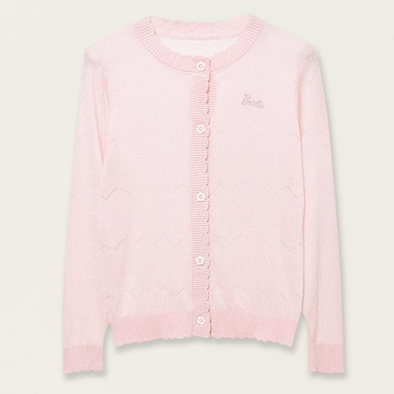 Mgmyaa Girls Knitted Hollow Out Cardigan Long Sleeve Casual Jacket for Girls Fall Winter Apparel 4-16Y