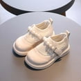thumbnail image 1 of Mgmyaa Girls' Leather Shoes with Soft Soles Princess Shoes British Style Casual Performance Shoes, 1 of 3