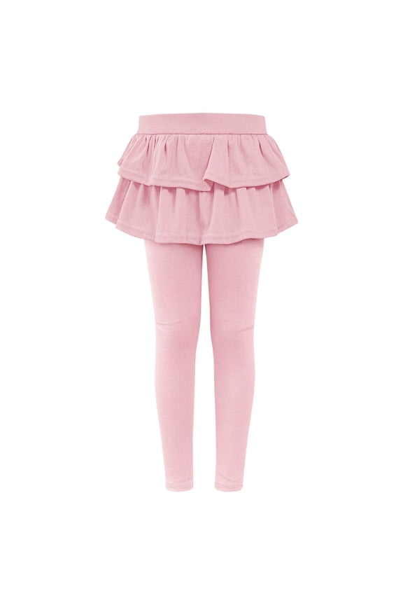 Girls Leggings Uniform Pants Wool Blend Stretchy Legging with Skirts Stretch Warm Skorts 1-12 Years