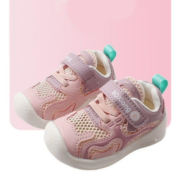 Mgmyaa Girls Outdoor Casual Shoes with Comfortable Adhesive Mesh and Breathable Soft Sole Shoes