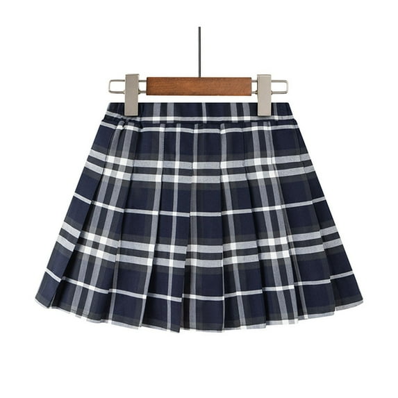Mgmyaa Girls' Pleated Mini Skirt with Shorts, Four Seasons Uniform Skirt, High Waist Comfortable and Breathable Fashionable Wear