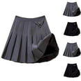 thumbnail image 1 of Mgmyaa Girls Pleated Uniform Skirt Elastic Waist A-Line School Mini Skirt with Built-in Shorts for Ages 3-11 Years, 1 of 6