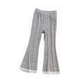 thumbnail image 1 of Mgmyaa Girls Solid Color Elastic Waist Flare Pants Thin Comfortable Casual Trousers for Outerwear Age 2-12 Years, 1 of 5