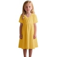 thumbnail image 1 of Mgmyaa Girls Summer Dresses Casual A-Line Swing Twirly Sundress Mini Dress 4-14 Years, 1 of 8