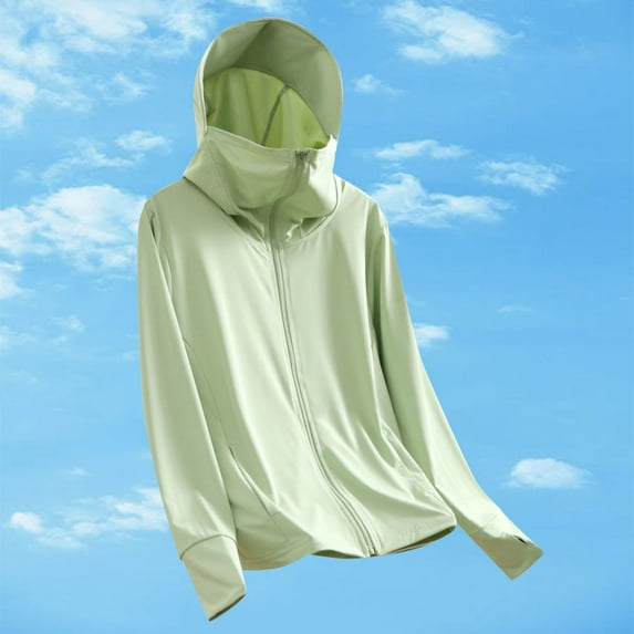 Mgmyaa Girls Sun Protective Hooded Jacket UPF Rash Guard Lightweight Quick Dry UV Swim Cover Up 3-16 Years