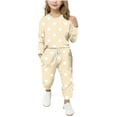 thumbnail image 1 of Mgmyaa Girls Sweatsuits Long Sleeve Set Long Pants Two-piece Set, 1 of 5