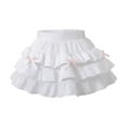 thumbnail image 1 of Mgmyaa Girls' Tiered Puffy Cake Skirt Elastic Waist Ruffled Mini Skirt (4-11 Years), 1 of 4