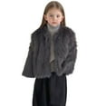 thumbnail image 1 of Mgmyaa Girls Winter Fleece Lined Padded Coat with Faux Fur Trim Warm Jacket Size 1-12 Years, 1 of 5