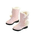 thumbnail image 1 of Mgmyaa Girls Winter Snow Boots with Thick Warm Insulation, Cozy Fur Ankle Boots Non Slip Kids Boots, 1 of 4