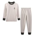 thumbnail image 1 of Mgmyaa Kids 100% Cotton Set Crew Neck Long Sleeve Thermal Underwear Base Layer Top and Cuffed Pants for Boys and Girls, 1 of 4