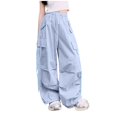 thumbnail image 1 of Mgmyaa Kids Cargo Pants with Pockets for Boys and Girls Loose Fit Drawstring Waist Cotton Trousers Outdoor Casual Wear School Play Multi-Pocket Design, 1 of 6