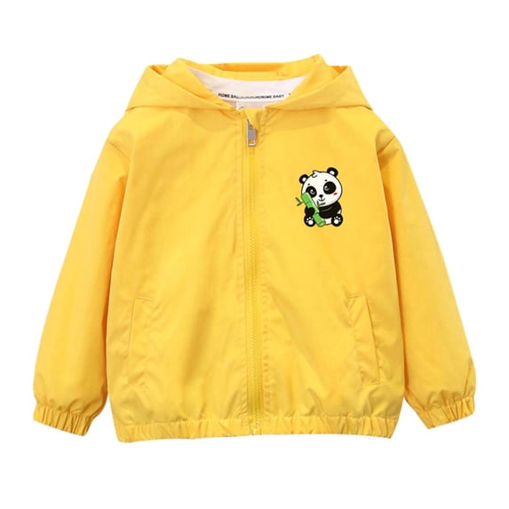 Mgmyaa Kids' Casual Long Sleeved Hooded Light Jacket Lightweight Hooded Windbreaker Zipper Jacket for Boys and Girls
