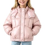 Mgmyaa Kids Hooded Puffer Jacket Full Zip Warm Winter Coat for Boys ...