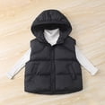 thumbnail image 1 of Mgmyaa Kids Hooded Sleeveless Winter Vest Boys Girls Fleece Lined Warm Puffer Gilet Outerwear For Ages 4-15 Years, 1 of 5