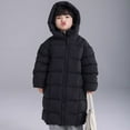 thumbnail image 1 of Mgmyaa Kids Knee Length Winter Coat Girls Boys Thick Hooded Puffer Down Jacket Warm Outerwear Ages 4-11 Years, 1 of 6