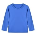 thumbnail image 1 of Mgmyaa Kids Long Sleeve Round Neck T-Shirt Basic Top for Boys and Girls Cotton Comfort Wear Casual Outfits, 1 of 2