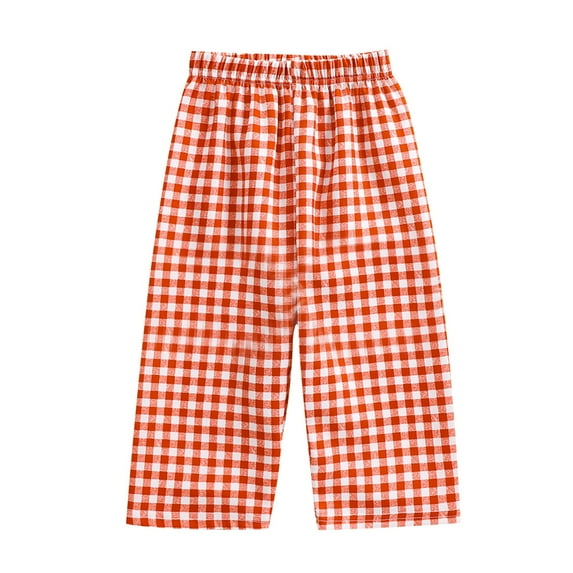 Mgmyaa Kids Mosquito Pants Summer Thin Checkered Pants for Boys Girls Age 9 Months to 4 Years