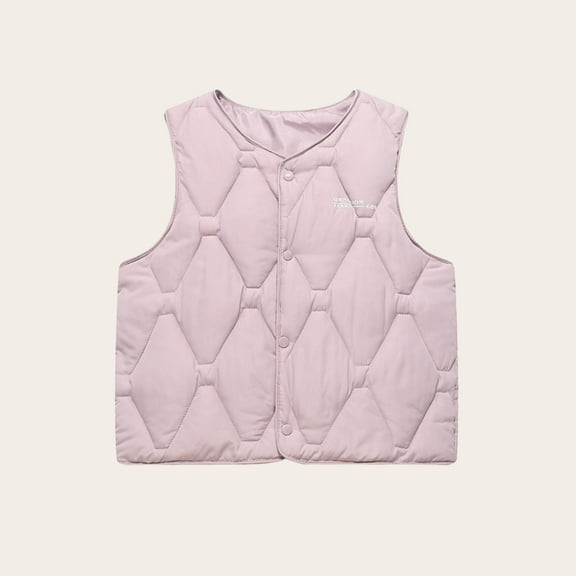 Mgmyaa Kids' Sleeveless Button Vest Jacket for Boys and Girls, Lightweight Warm Fleece Outerwear, Midi Size 7-15 Years