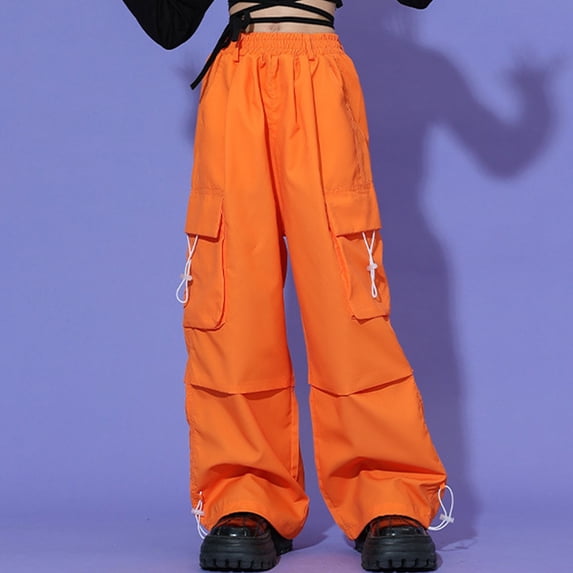 Mgmyaa Kids Spring Work Pants with Multiple Pockets Loose Pants for Boys Girls Age 3-14 Years