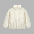 thumbnail image 1 of Mgmyaa Kids Stand Collar Fleece Jacket Boys Girls Winter Warm Zip Up Outerwear Long Sleeve Coat Ages 3-15 Years, 1 of 3