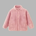 thumbnail image 1 of Mgmyaa Kids Stand Collar Fleece Jacket Boys Girls Winter Warm Zip Up Outerwear Long Sleeve Coat Ages 3-15 Years, 1 of 3