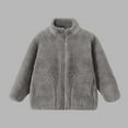thumbnail image 1 of Mgmyaa Kids Stand Collar Fleece Jacket Boys Girls Winter Warm Zip Up Outerwear Long Sleeve Coat Ages 3-15 Years, 1 of 3