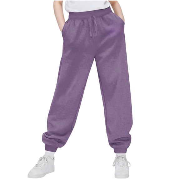 Mgmyaa Kids Tapered Leg Sweatpants Elastic Waist Casual Joggers Pants for Boys & Girls, School & Play