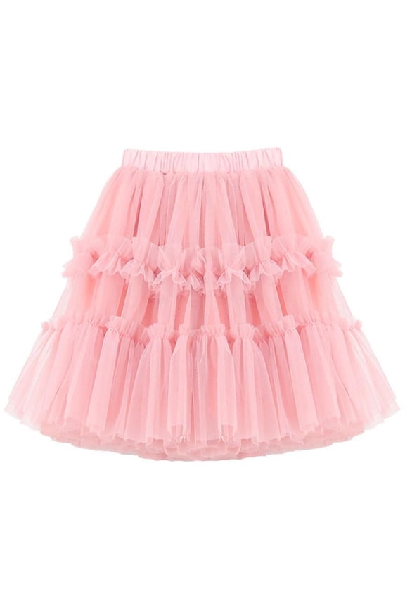 Kids Tutu Skirts Layered Tulle, Fit 2-14 yrs Little & Big Girls for Dance Party Costume