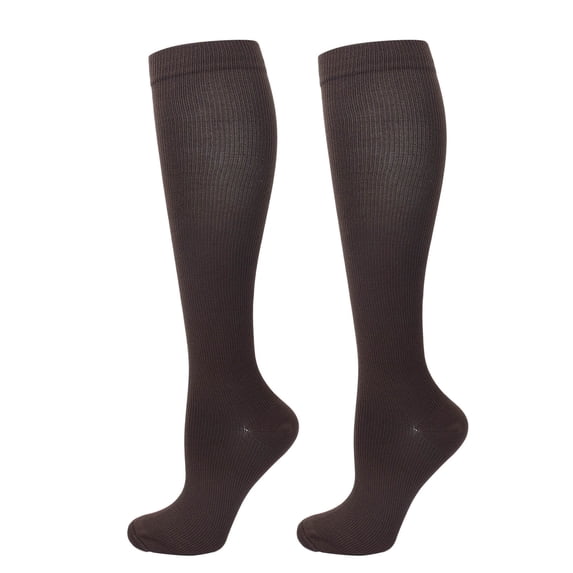 Mgmyaa Knee High Compression Socks Moisture Wicking Breathable Nylon in Solid with Active Fit for Men for Running Fitness All Season