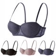 thumbnail image 1 of Mgmyaa Lace Underwire Balconette Bra Women's Solid Color Bra with Hook & Eye Soft Skin-Friendly Fabric B Cup C Cup D Cup, 1 of 9