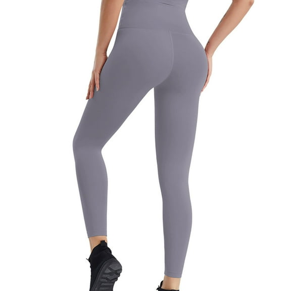 Mgmyaa Leggings for Women Butt Lift High Waisted Tummy Control No See-Through Yoga Pants Workout Running Leggings, Gray S