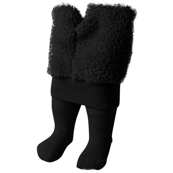 Mgmyaa Little Girls Fleece-Lined Leggings Solid Color Warm Winter Tights for Kids 6 Months-8 Years