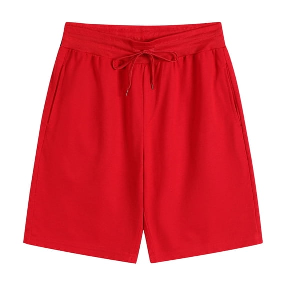 Mgmyaa Men's Athletic Shorts with Elastic Ribbed Waist and Side Pockets for Sports