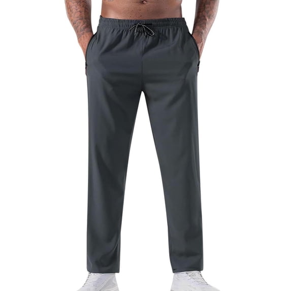 Mgmyaa Men's Athletic Sports Pants Workout Running Joggers Stretch Sweatpants with Drawstring Elastic Waistband