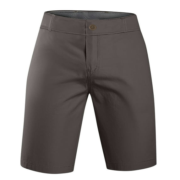 Mgmyaa Men's Bermuda Shorts Loose Straight-Leg Button Belt Rigid Waist Waterproof Multi Pocket Work Pants