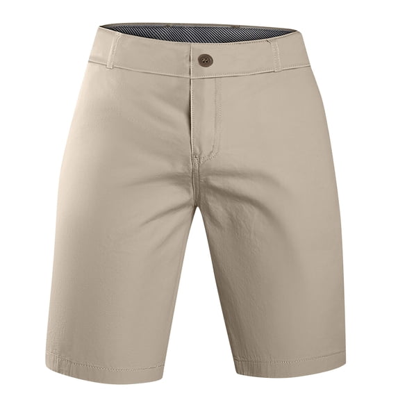 Mgmyaa Men's Bermuda Shorts Loose Straight-Leg Button Belt Rigid Waist Waterproof Multi Pocket Work Pants